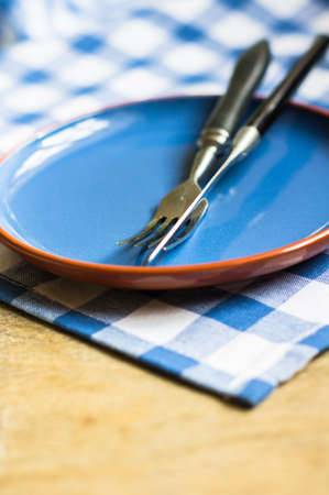 Table setting in rustic style with vintage detailsの写真素材