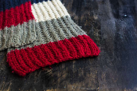 Scarf from wool manual are viscous background textureの写真素材