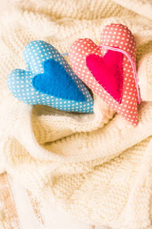 St. Valentines Day concept  with hearts and copyspace