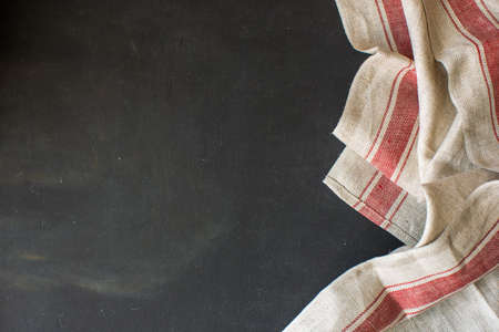 Rustic kitchen staff on wooden table with copyspaceの写真素材