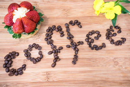 Coffee concept with chocolate and coffee beansの写真素材