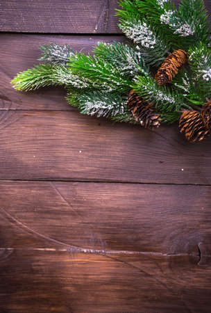 Christmas festive flatlay with gift boxes and decorationsの写真素材