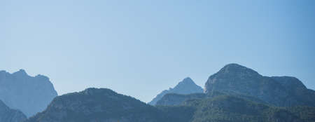 Sunny mountain landscape toned, Taurus Mountain in Turkey