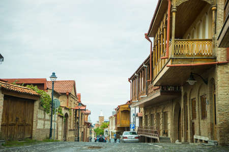 Autumnal view of the capital of wine region of Georgia - Kakhetiの写真素材