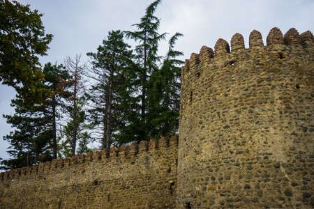 Autumnal view of the capital of wine region of Georgia - Kakhetiの写真素材