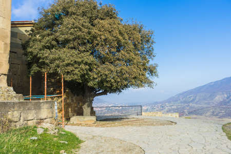 One of the most famous landmark of Georgia - Jvari monastery close to the capital city - Tbilisi,...