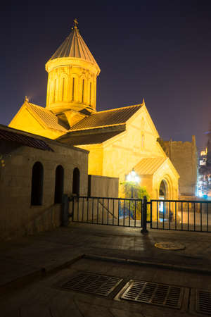 Georgia - Tbilisi. Christmas and New 2018 year  illumination on the street of historical centre of...