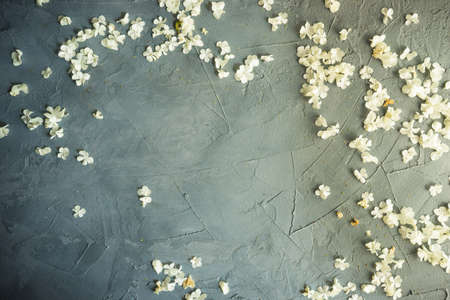 Floral frame with white Viburnum opulus 'Roseum' flowersの写真素材