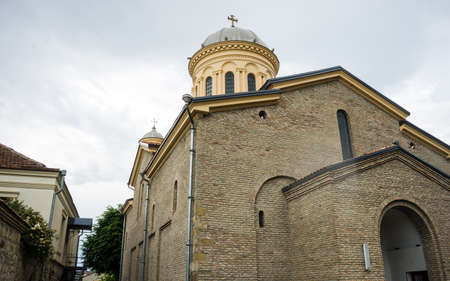 Central georgian town Gori landmark - main orthodox cathedral of Gori