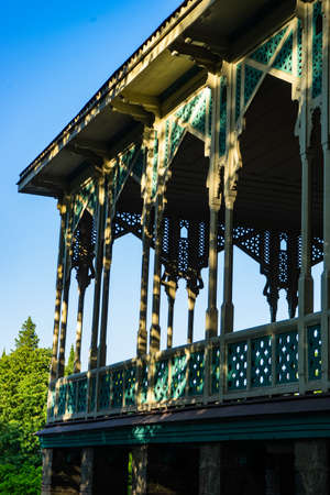TSINANDALI, KAKHETI, GEORGIA, 19 JULY 2018: Famous Tsinandali estate of Prince Chavchavadze in Kakheti area, Georgiaのeditorial素材