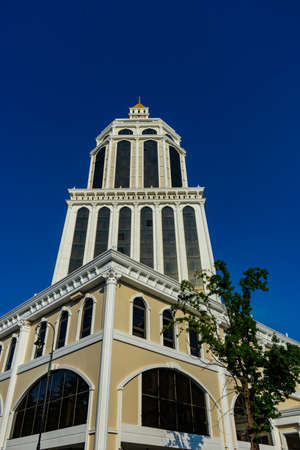 Batumi, Adjaria, Georgia - 08 JULY 2018: Buildings of 5 star modern Sheraton  hotel located close to Batumi boulevard promenade walking coastlineのeditorial素材