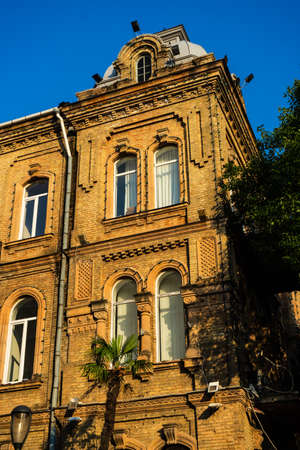 Batumi, Adjaria, Georgia - 07 JULY 2018:  Deail sof architecture of Old Batumi on coastline boulevard promenadeのeditorial素材