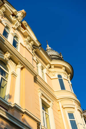 Batumi, Adjaria, Georgia - 07 JULY 2018: Beautiful building on Europe Square in Batumi downtownのeditorial素材