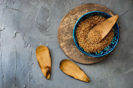 Variety of brown sugar as a baking conceptの写真素材