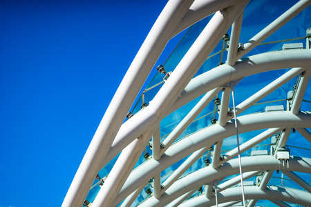 TBILISI, GEORGIA, 2018, October 06: Famous Peace bridge during of the celebration of city day in georgian capital, Tbilisi, Republic of Georgiaのeditorial素材