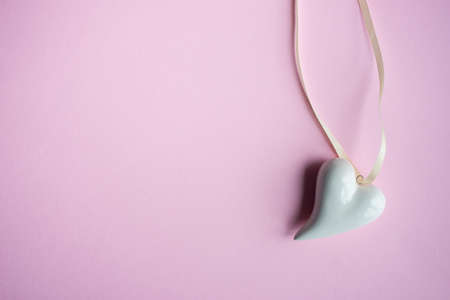 Sweet marshmallow and heart decor as sweet food concept on rustic background with copy spaceの写真素材