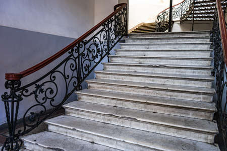 Exterior detail of Tbilisi architecture 18th century and early 19th century, european architectural detailのeditorial素材