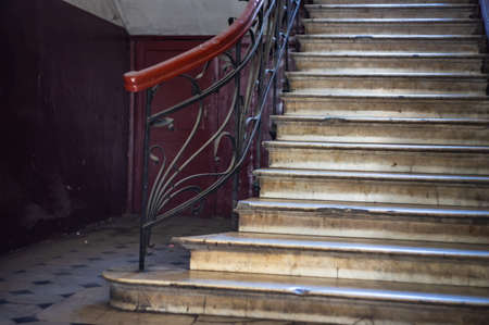 Stairs in entrance hall in building of old Tbilisi, Georgiaの写真素材