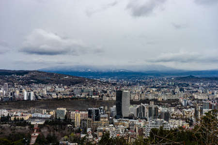 View to new central areas of Tbilisi's downtown - Vake and Saburtalo, Republic of Georgia