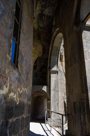 Famous rock castle Meddieval time dedicated to Queen Tamar in Southern Georgiaの写真素材