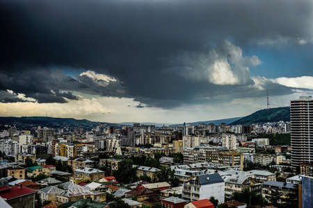 View to new central areas of Tbilisi's downtown - Vake and Saburtalo, Republic of Georgia