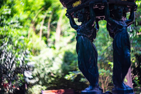 28 May 2019, TBILISI, GEORGIA: Famous Wollis fountain in Salakbo garden in the oldest part of Tbilisi downtownのeditorial素材