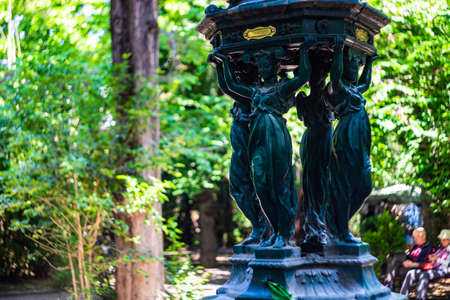 28 May 2019, TBILISI, GEORGIA: Famous Wollis fountain in Salakbo garden in the oldest part of Tbilisi downtownのeditorial素材