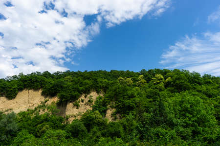 Caucasus mountain range close to Kvareli town in Kakheti area, Georgiaの写真素材