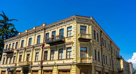 07 of JULY, 2019, TBILISI, GEORGIA: Restored area of Orbelianubani in Tbilisi's downtown, is one of...