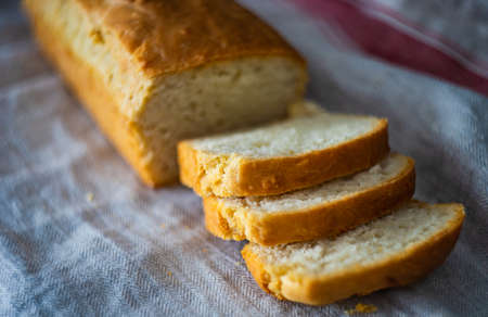 Healthy food concept with fresh baked gluten free breadの写真素材