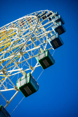 One of Tbilisi's sightseeing ferris wheel on the hilltop of Mtatsmindaの写真素材