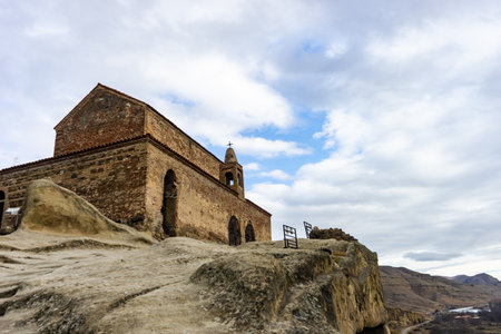 04 DECEMBER 2019: Ruins of ancient rock city Uplistsikhe close to Gori in  Shila Kartli region,...