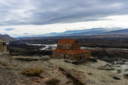 04 DECEMBER 2019: Ruins of ancient rock city Uplistsikhe close to Gori in  Shila Kartli region,...