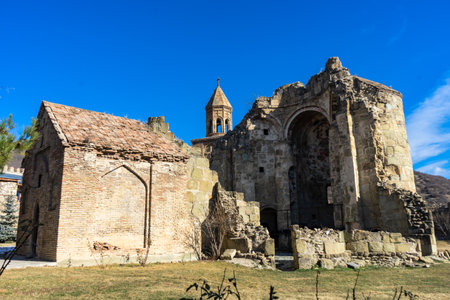 Famous Ninotsminda cathedral ruins and monastery in Kakheti, Georgia