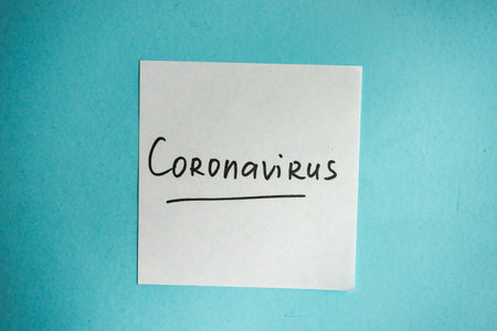 COVID-19 virus concept with notes how to safe lifeの写真素材