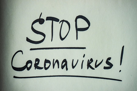 COVID-19 virus concept with notes how to safe lifeの写真素材