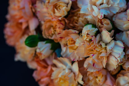 Gift composition with fresh seasonal flowers in box