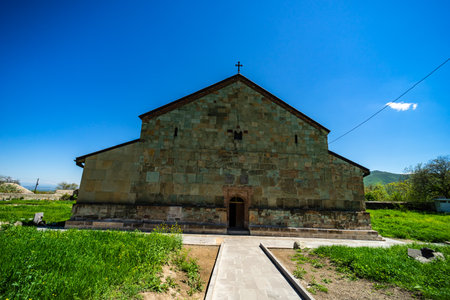 Famous ancient Bolnisi cathedral in Kvemo Kartli region in Georgiaの写真素材