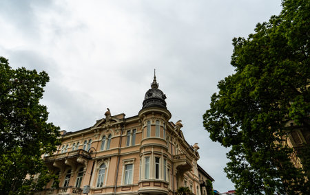 22 MAY 2021, BATUMI, GEORGIA:  Exterior details of buildings in the Old town of Batumi, Georgiaのeditorial素材