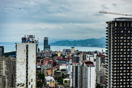 22 MAY 2021, BATUMI, GEORGIA: Architecture of New Boulevard of Batumi, Georgiaのeditorial素材