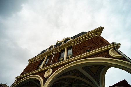 22 MAY 2021, BATUMI, GEORGIA:  Exterior details of buildings in the Old town of Batumi, Georgia