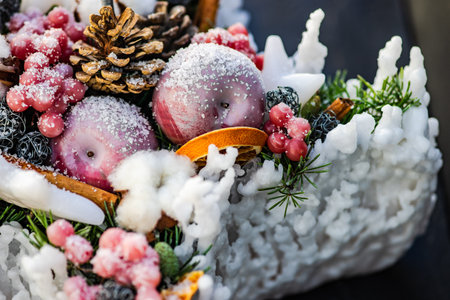 Festive composition for Christmas holidayの写真素材