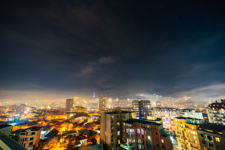 Meeting of New 2022 Year in downtown of Tbilisi, capital city of Georgia