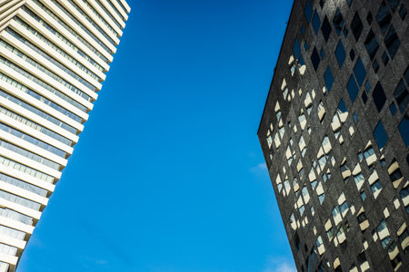 Architecture of modern downtown of Tbilisi, capital city of Georgia