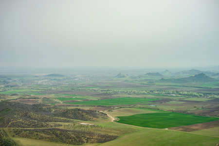Famous mountain landscape of Shida Kartli, Georgia, in surrounding of Bolnisi town