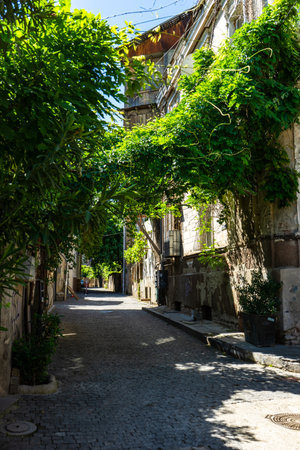 Narrow streets in Kala, the oldest part of the capital city of Georgiaの写真素材