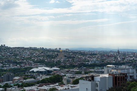 Tbilisi's cityscape from the Mtatsminda hill in downtown