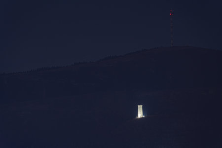 Downtown of Tbilisi in the winter night