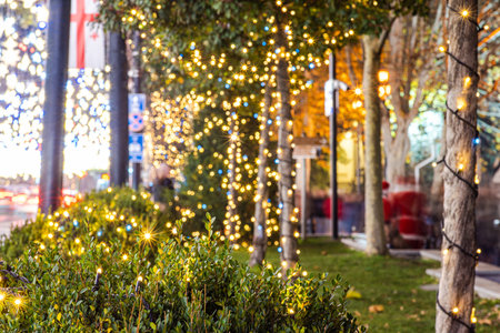 Holiday illumination in Tbilisi's downtown for Christmas period