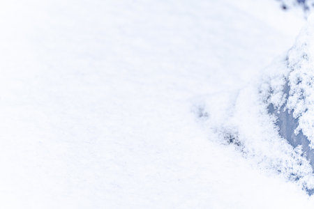 Close up of snow covering outdoor
